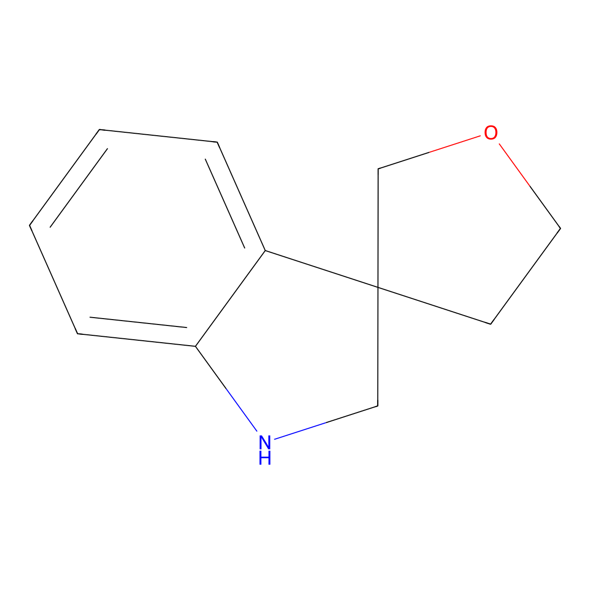 1,2-Dihydrospiro[indole-3,3'-oxolane] molecular structure, CAS 1618672-05-1