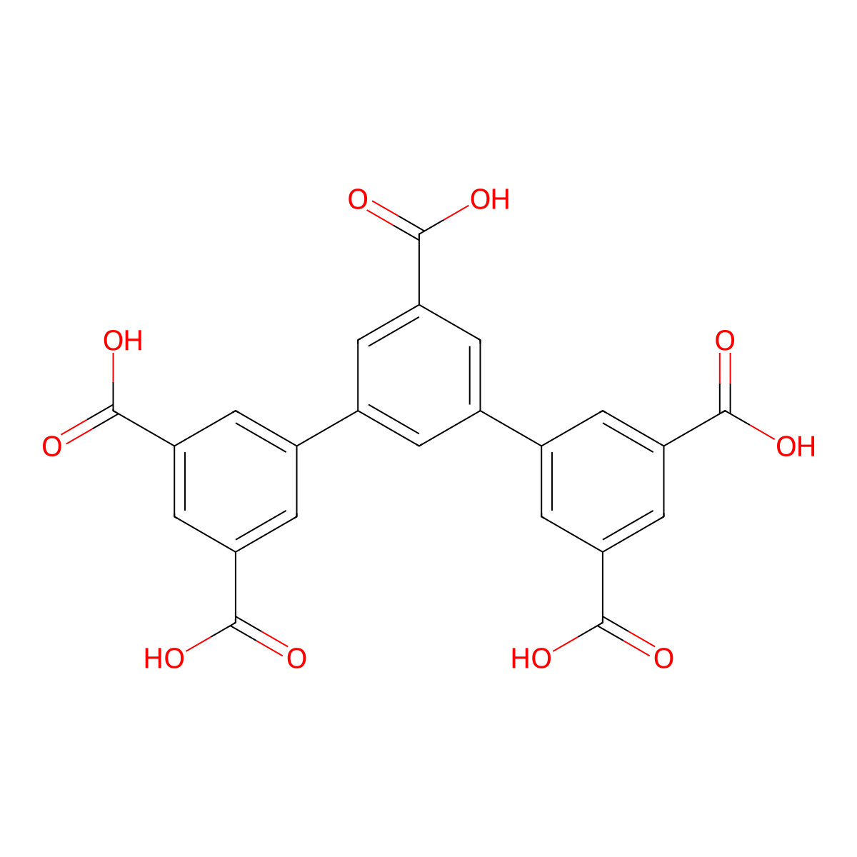 [1,1':3',1''-Terphenyl]-3,3'',5,5',5''-pentacarboxylic acid molecular structure, CAS 1618682-19-1