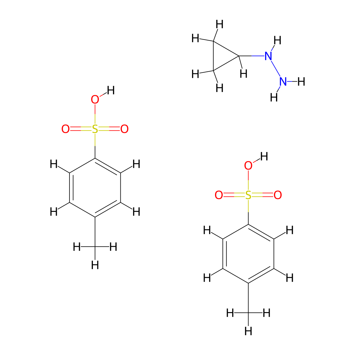 Cyclopropylhydrazine bis(4-methylbenzenesulfonate) molecular structure, CAS 1618682-49-7