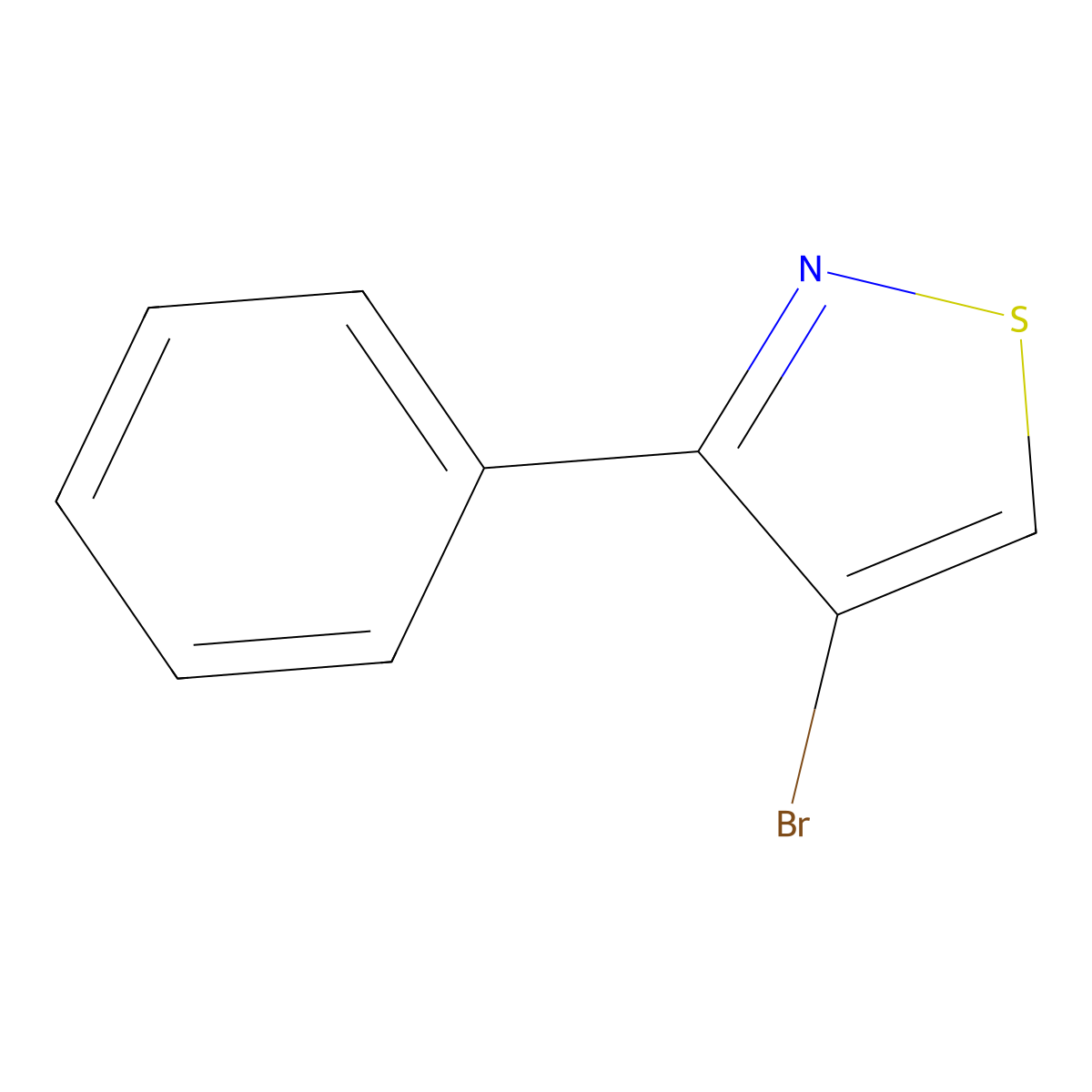 4-Bromo-3-phenyl-1,2-thiazole molecular structure, CAS 16187-94-3