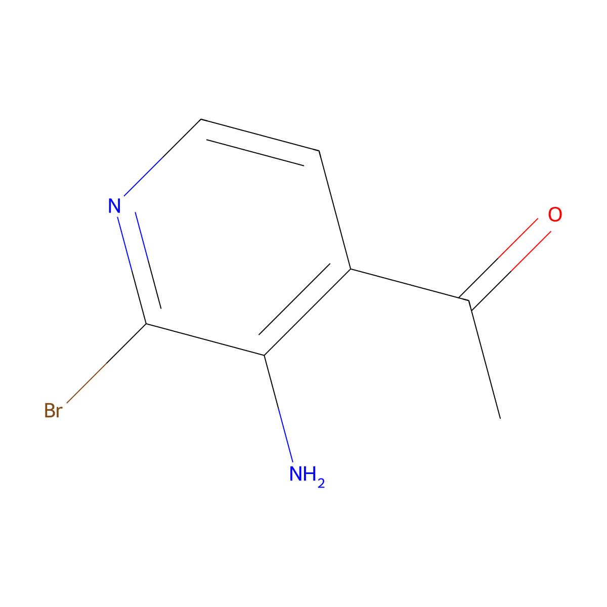 1-(3-Amino-2-bromopyridin-4-YL)ethanone molecular structure, CAS 161871-70-1