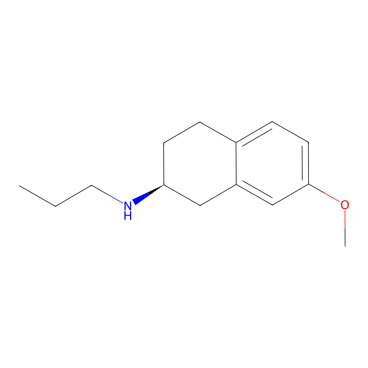 ((S)-7-Methoxy-1,2,3,4-tetrahydro-naphthalen-2-yl)-propyl-amine molecular structure, CAS 161873-80-9