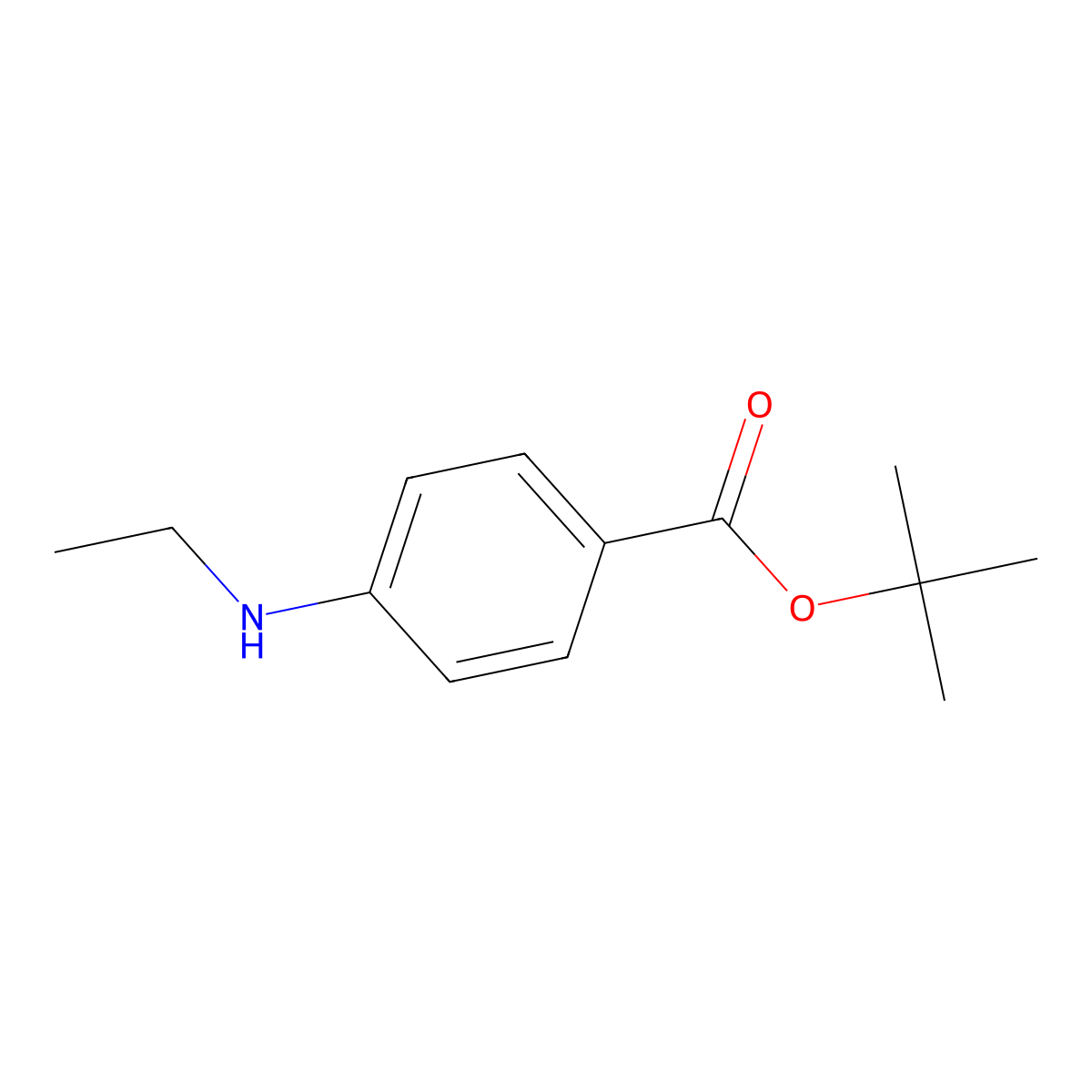 Tert-butyl 4-(ethylamino)benzoate molecular structure, CAS 161879-14-7
