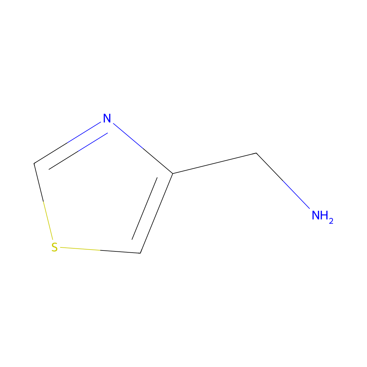 1,3-Thiazol-4-ylmethanamine molecular structure, CAS 16188-30-0