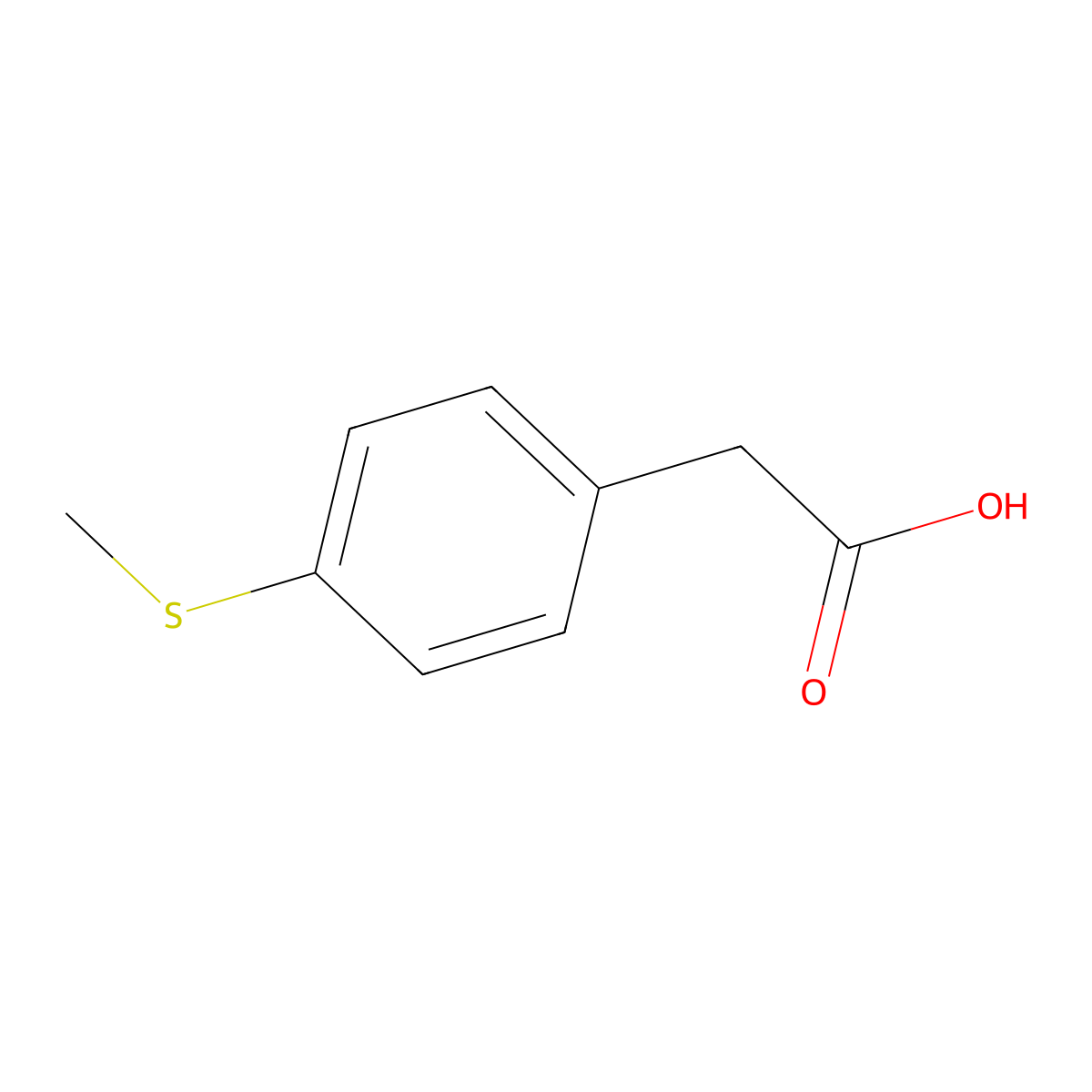 4-(Methylthio)phenylacetic acid molecular structure, CAS 16188-55-9