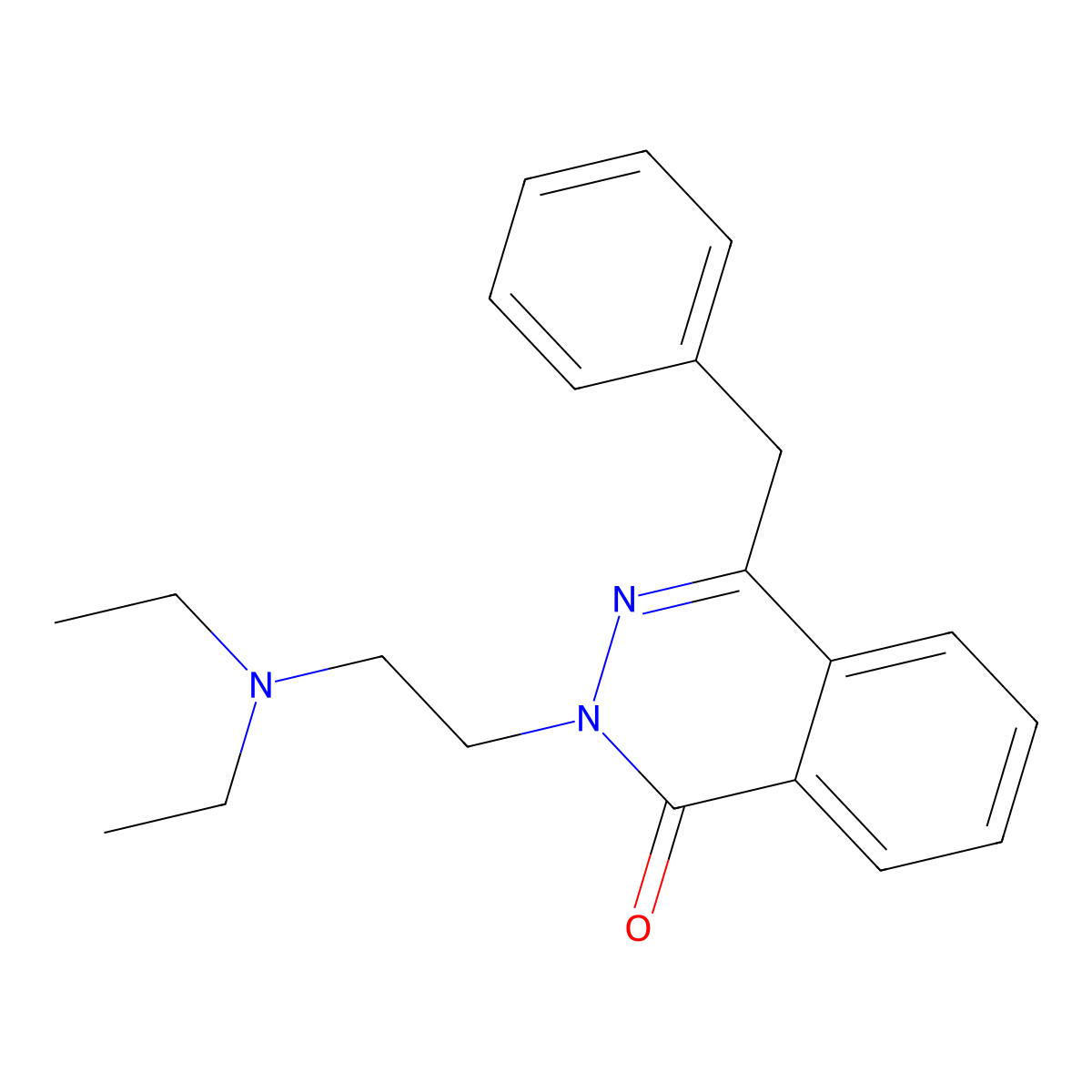 2-[2-(Diethylamino)ethyl]-4-(phenylmethyl)-1(2H)-phthalazinone molecular structure, CAS 16188-77-5