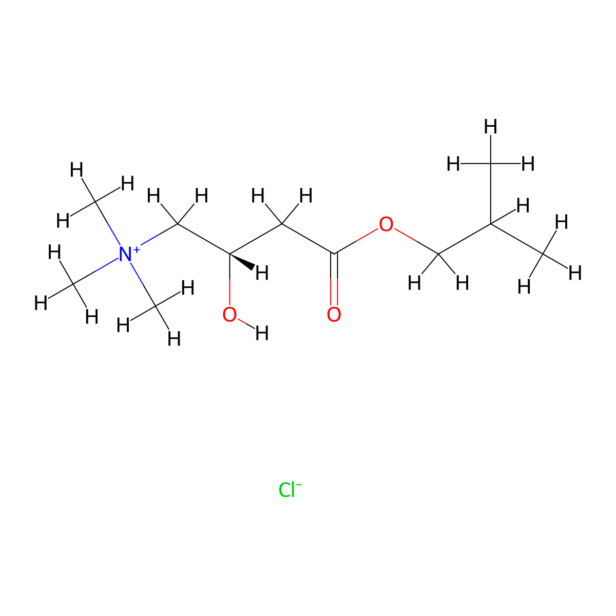 (S)-Carnitine Isobutylester, Chloride Salt molecular structure, CAS 161886-61-9