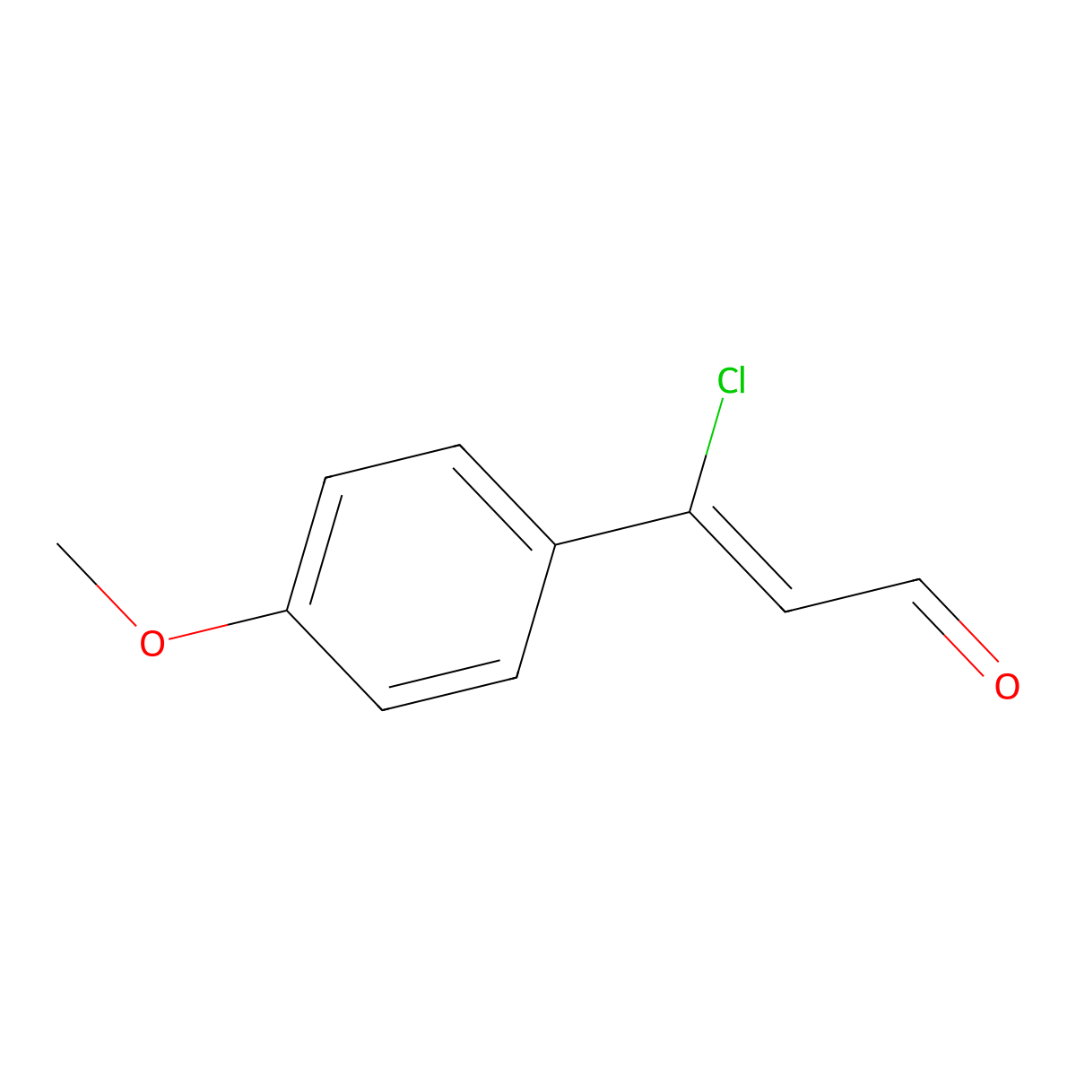 3-Chloro-3-(4-methoxyphenyl)-2-propenal molecular structure, CAS 161891-26-5