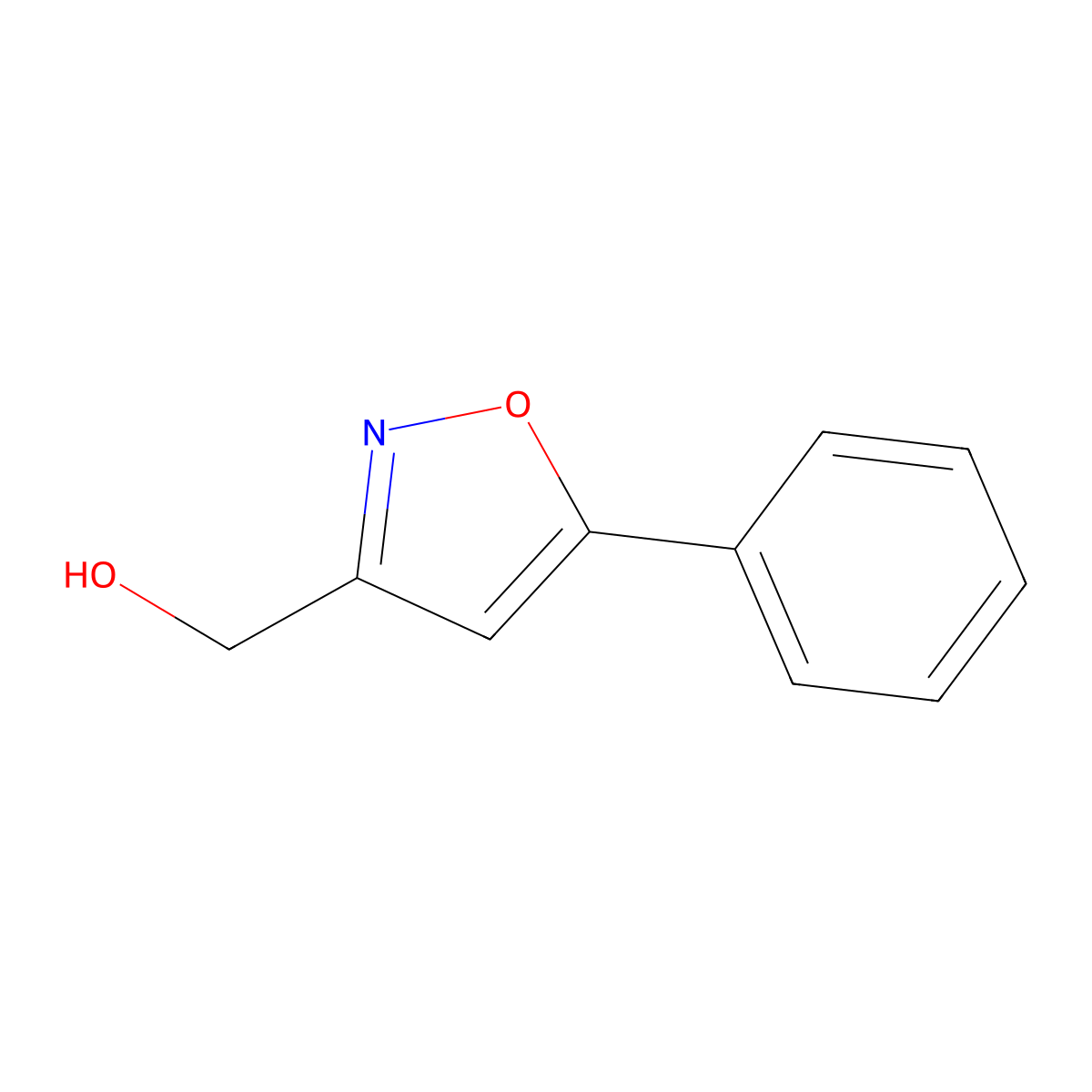 (5-Phenyl-1,2-oxazol-3-yl)methanol molecular structure, CAS 1619-37-0