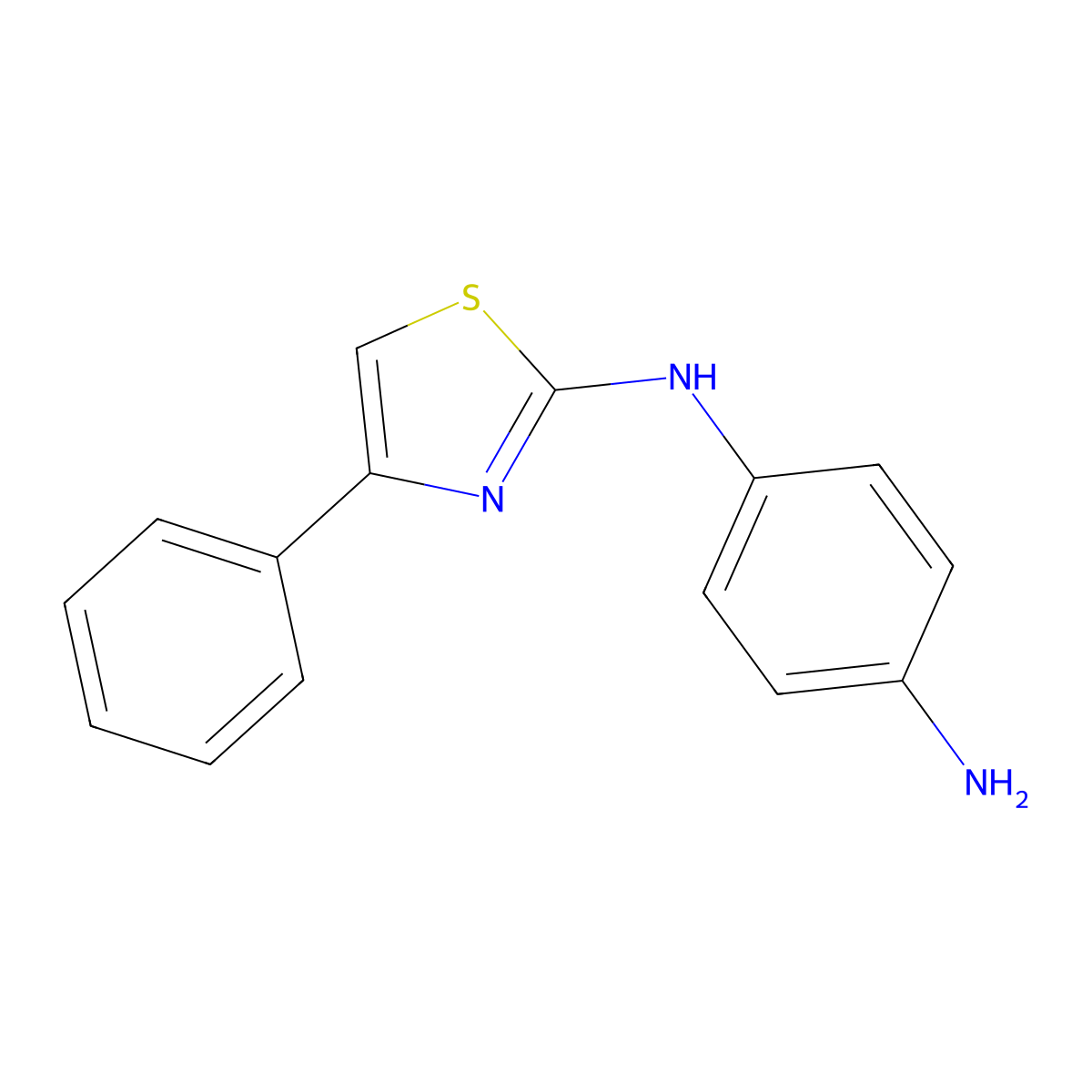 2-(p-Aminoanilino)-4-phenyl-thiazole molecular structure, CAS 1619-40-5