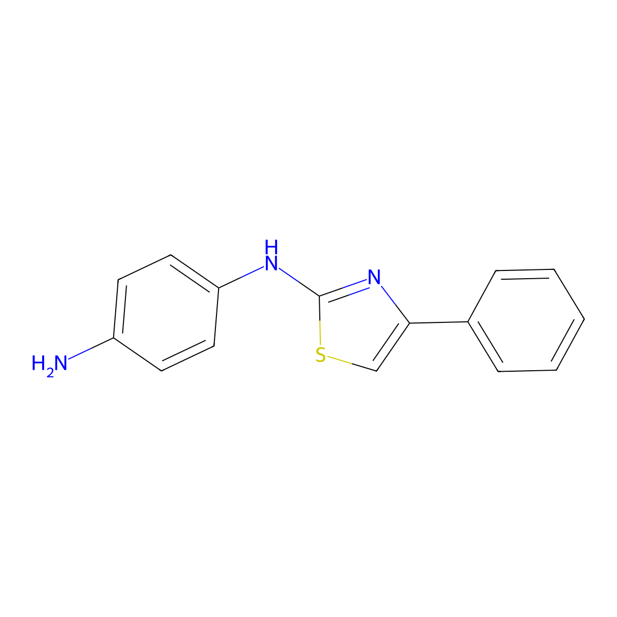 2-(p-Aminoanilino)-4-phenyl-thiazole molecular structure, CAS 1619-40-5