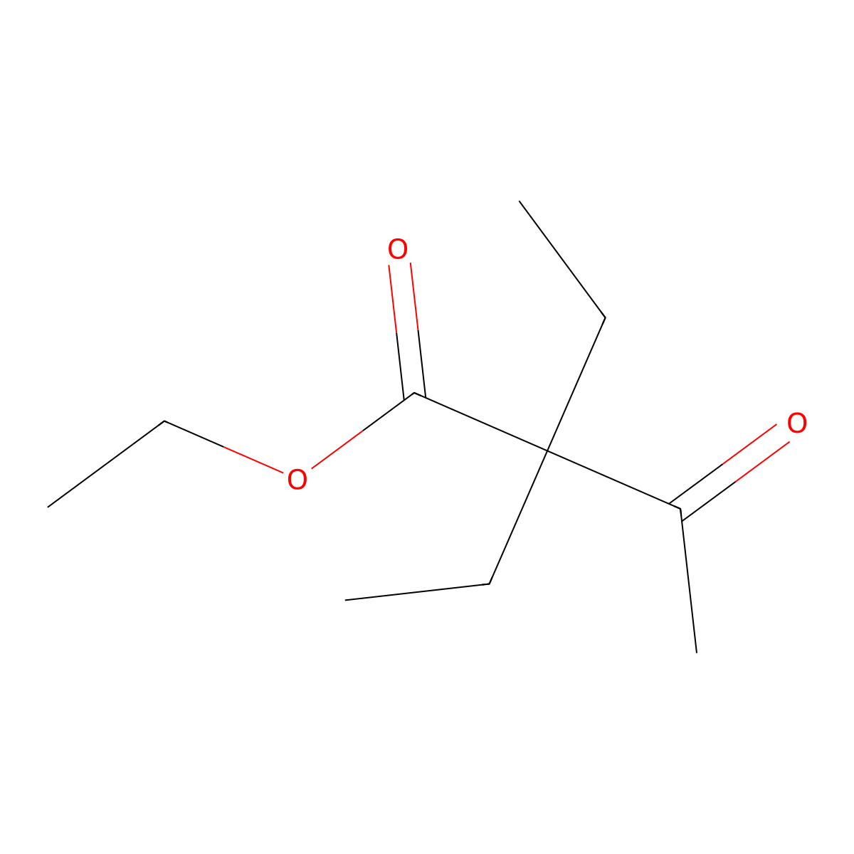 Ethyl 2,2-diethylacetoacetate molecular structure, CAS 1619-57-4