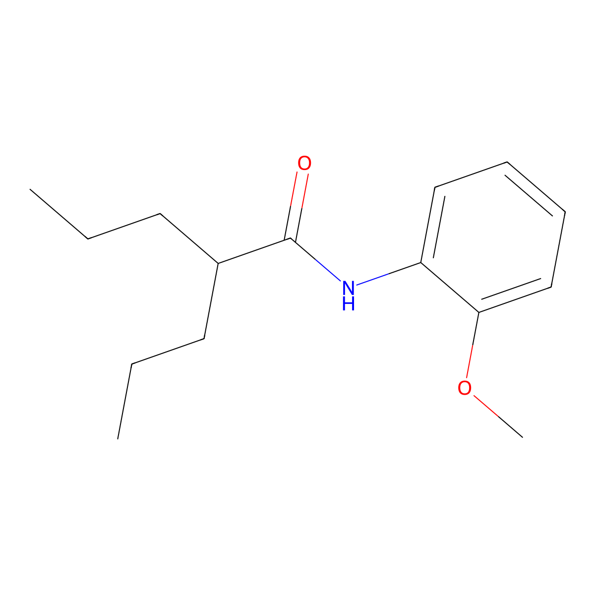 N-(2-methoxyphenyl)-2-propylpentanamide molecular structure, CAS 16190-55-9