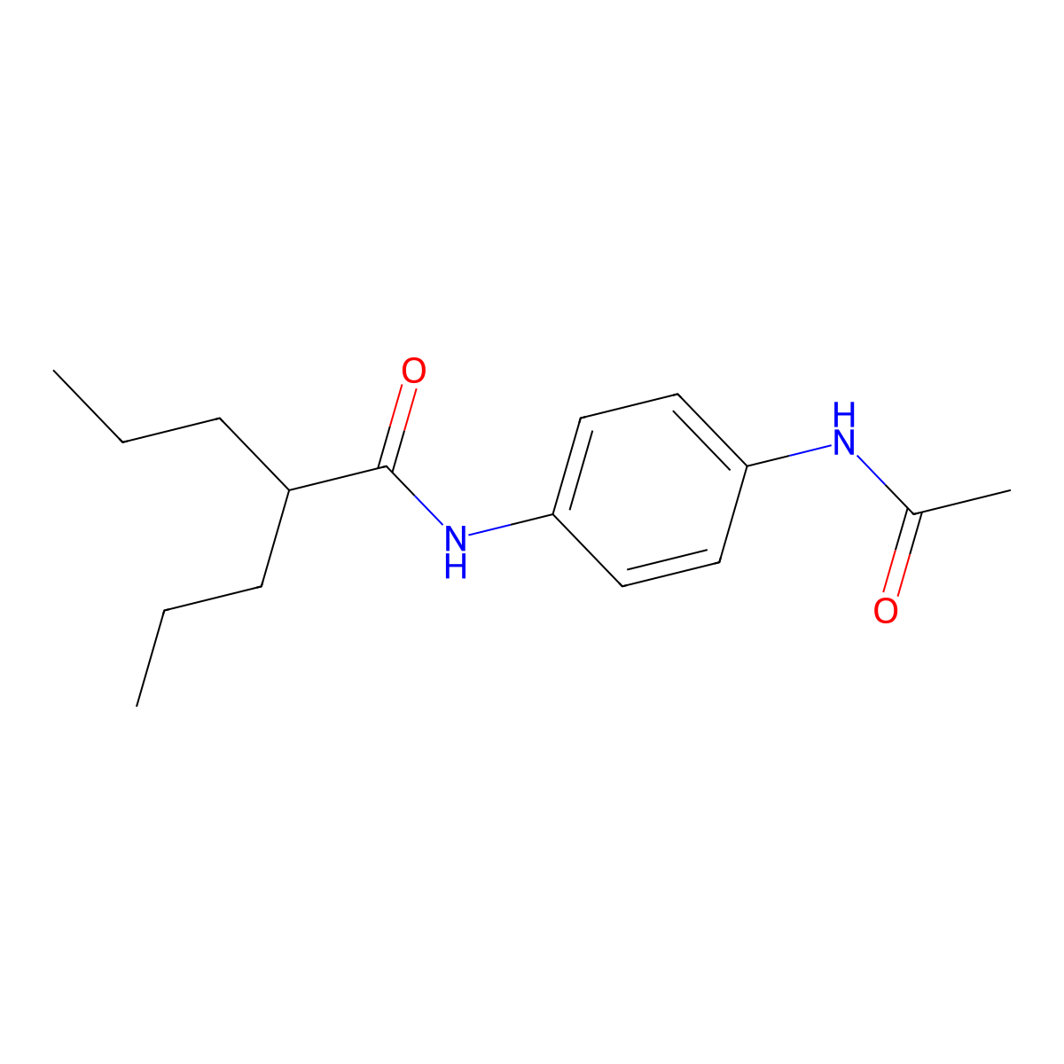 Valeranilide, 4'-acetamido-2-propyl- molecular structure, CAS 16190-59-3