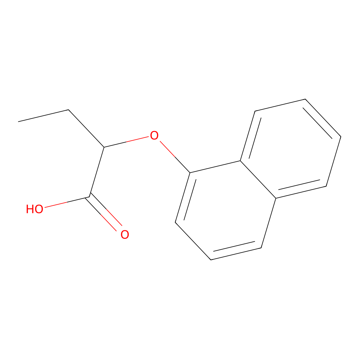 2-(1-Naphthyloxy)butanoic acid molecular structure, CAS 161904-60-5