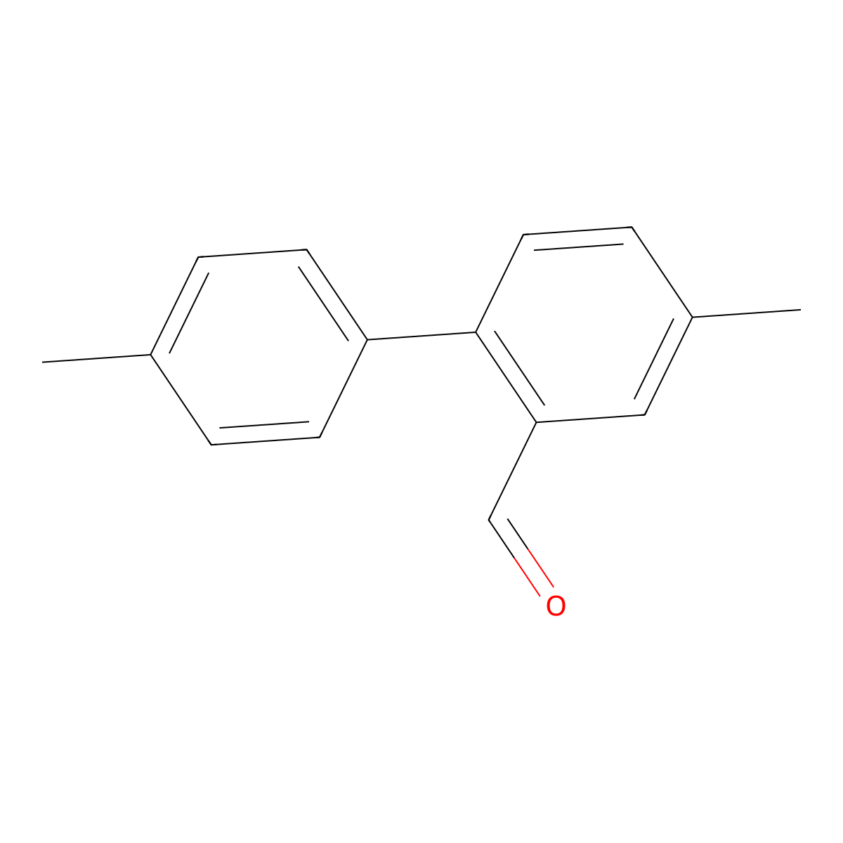 4,4'-Dimethyl-[1,1'-biphenyl]-2-carbaldehyde molecular structure, CAS 16191-29-0