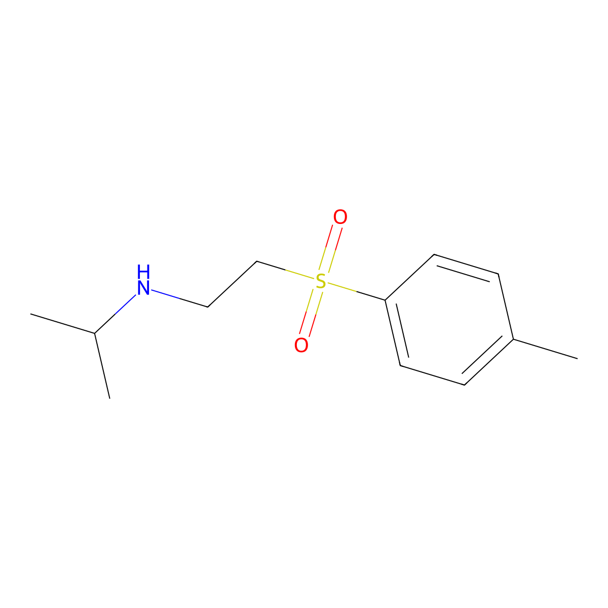 Isopropyl({2-[(4-methylbenzene)sulfonyl]ethyl})amine molecular structure, CAS 16191-61-0