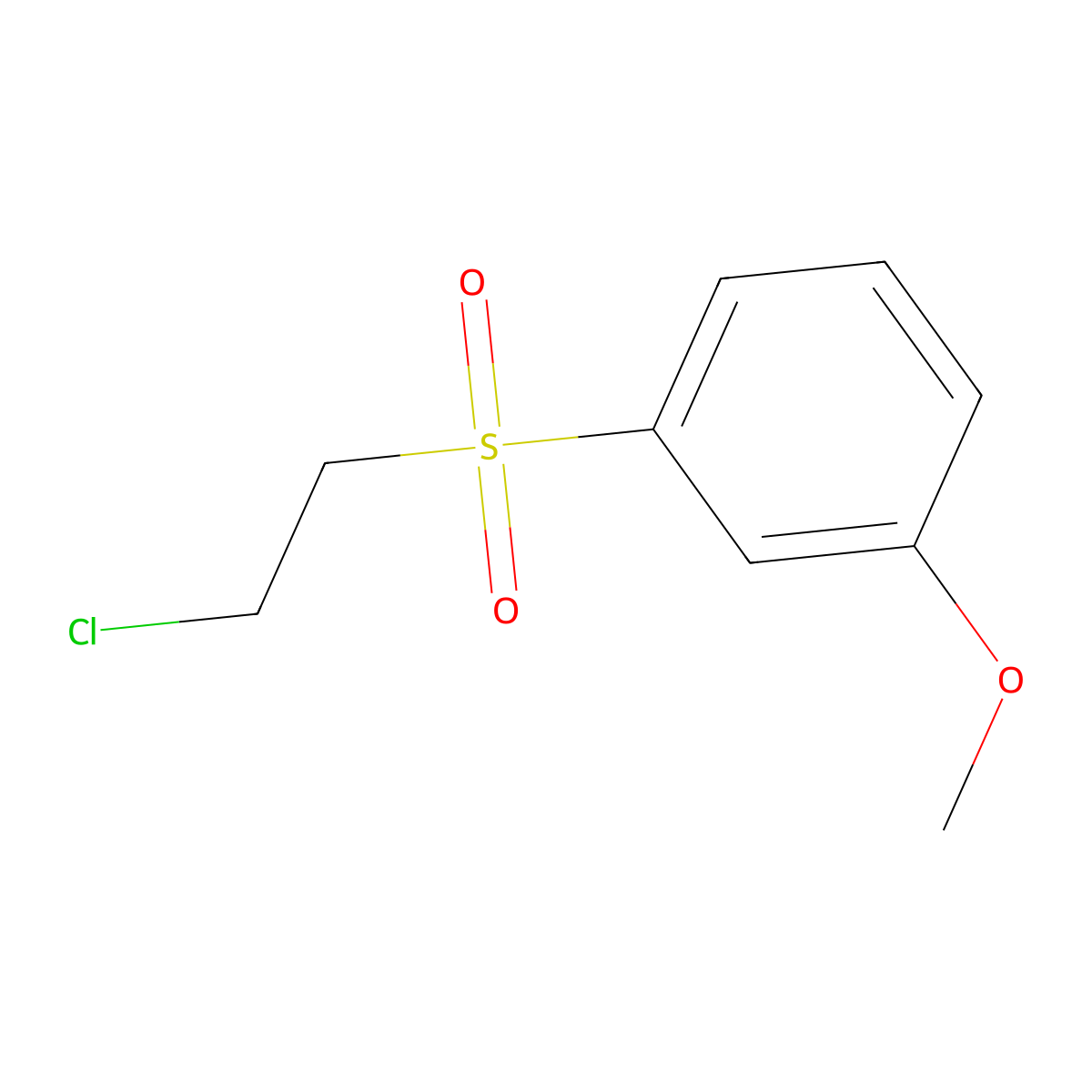 1-(2-Chloroethanesulfonyl)-3-methoxybenzene molecular structure, CAS 16191-82-5