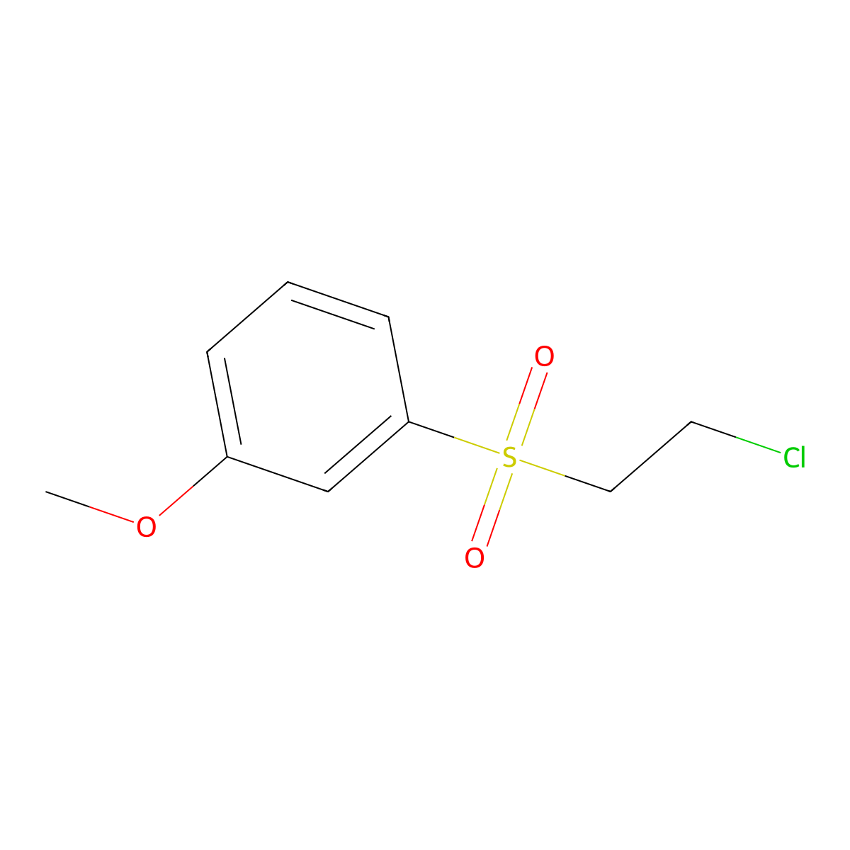 1-(2-Chloroethanesulfonyl)-3-methoxybenzene molecular structure, CAS 16191-82-5