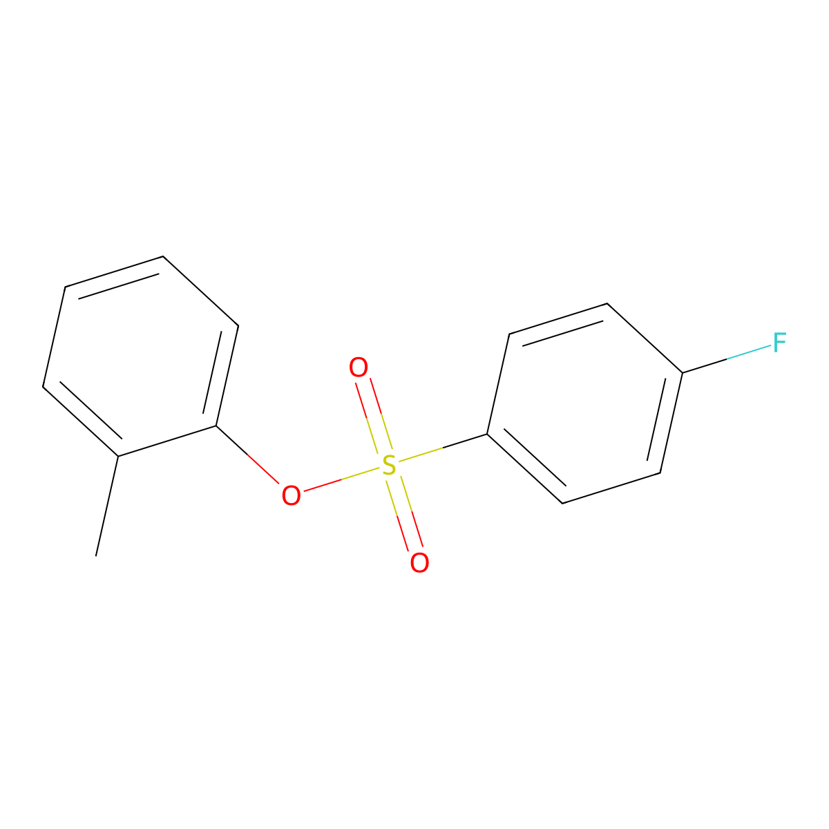 (2-Methylphenyl) 4-fluorobenzenesulfonate molecular structure, CAS 161912-33-0
