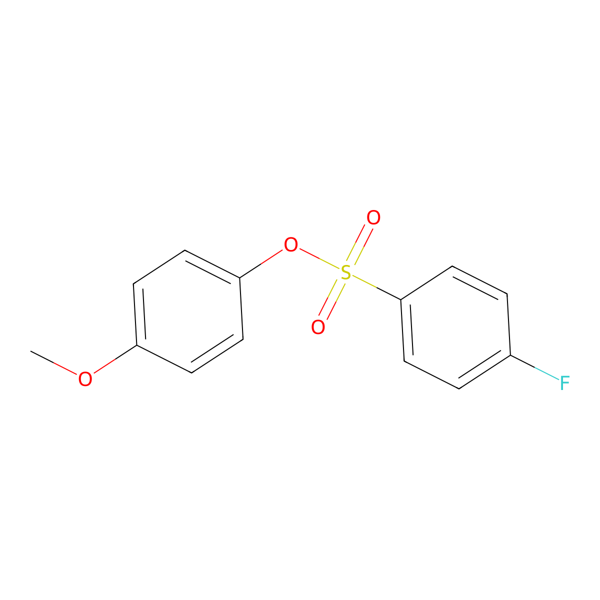 4-Methoxyphenyl 4-fluorobenzenesulfonate molecular structure, CAS 161912-34-1