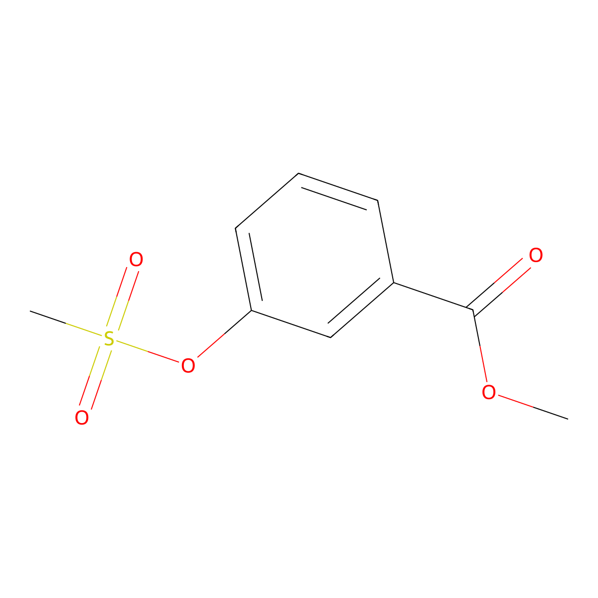 3-Methanesulfonyloxy-benzoic acid methyl ester molecular structure, CAS 161912-35-2