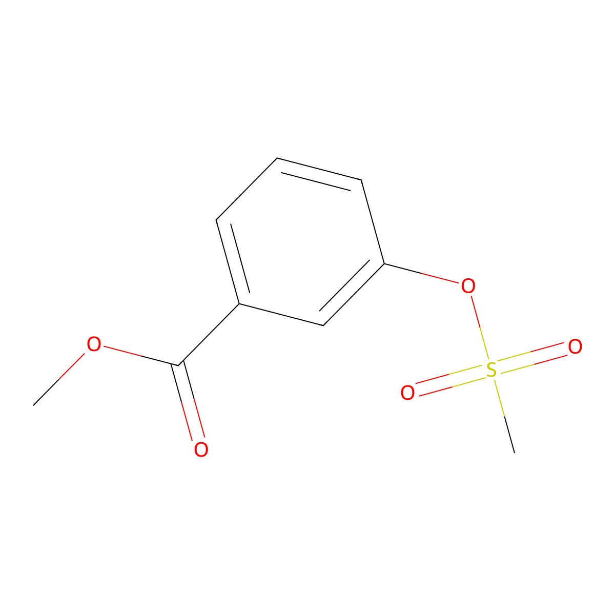 3-Methanesulfonyloxy-benzoic acid methyl ester molecular structure, CAS 161912-35-2