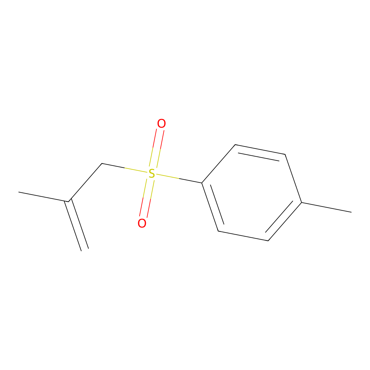 2-Methyl-2-propenyl p-tolyl sulphone molecular structure, CAS 16192-04-4