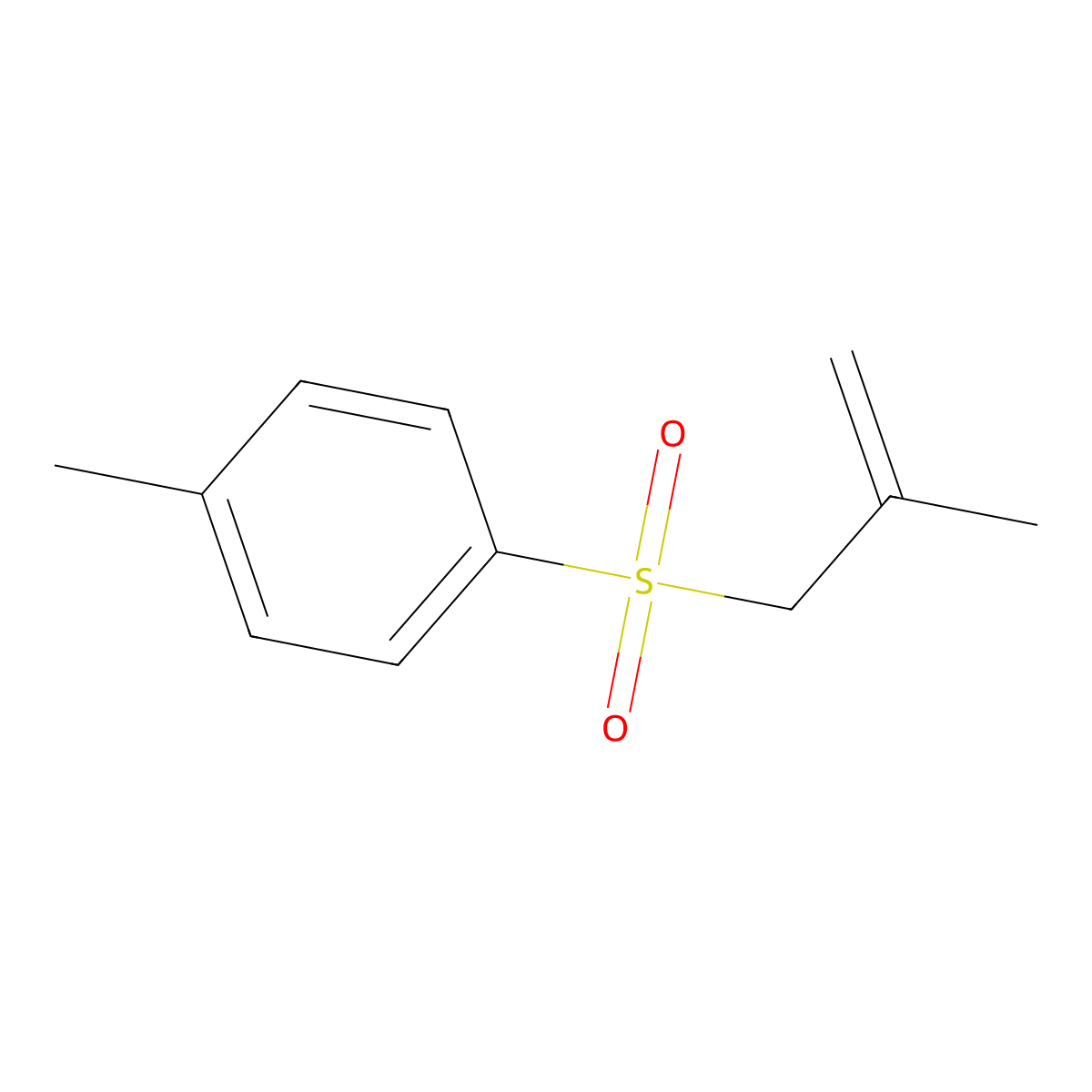 2-Methyl-2-propenyl p-tolyl sulphone molecular structure, CAS 16192-04-4