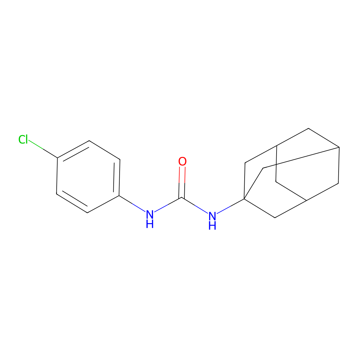 N-(1-Adamantyl)-N'-(4-chlorophenyl)urea molecular structure, CAS 16192-86-2