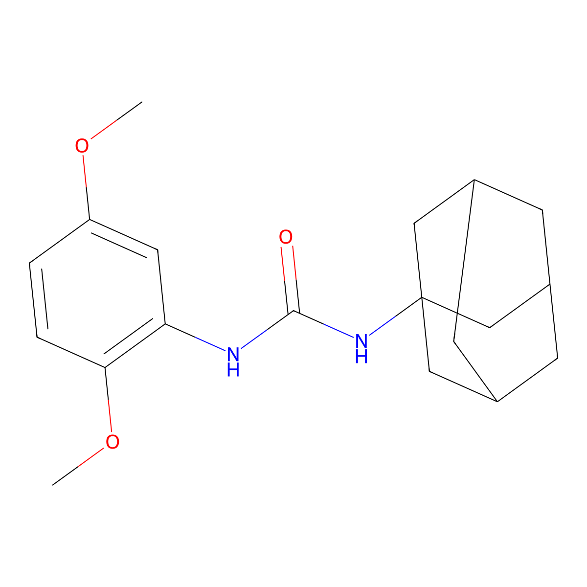 1-(1-Adamantyl)-3-(2,5-dimethoxyphenyl)urea molecular structure, CAS 16192-91-9