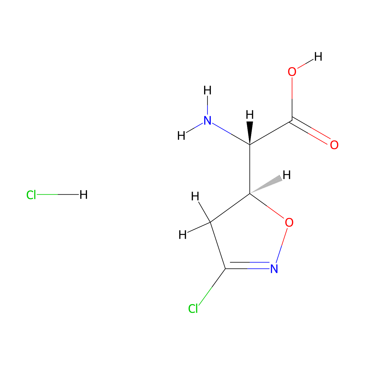 Acivicin hydrochloride molecular structure, CAS 161922-40-3