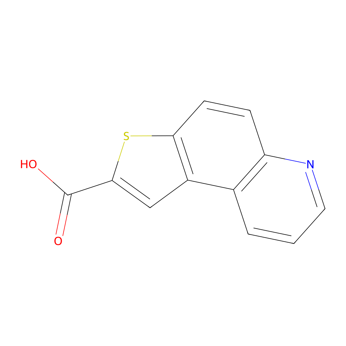 Thieno[3,2-f]quinoline-2-carboxylic acid molecular structure, CAS 1619264-46-8