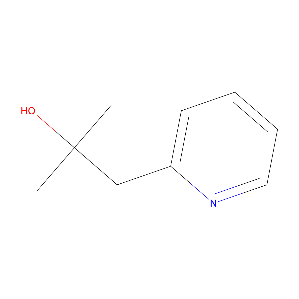 2-Methyl-1-(pyridin-2-yl)propan-2-ol molecular structure, CAS 16193-48-9