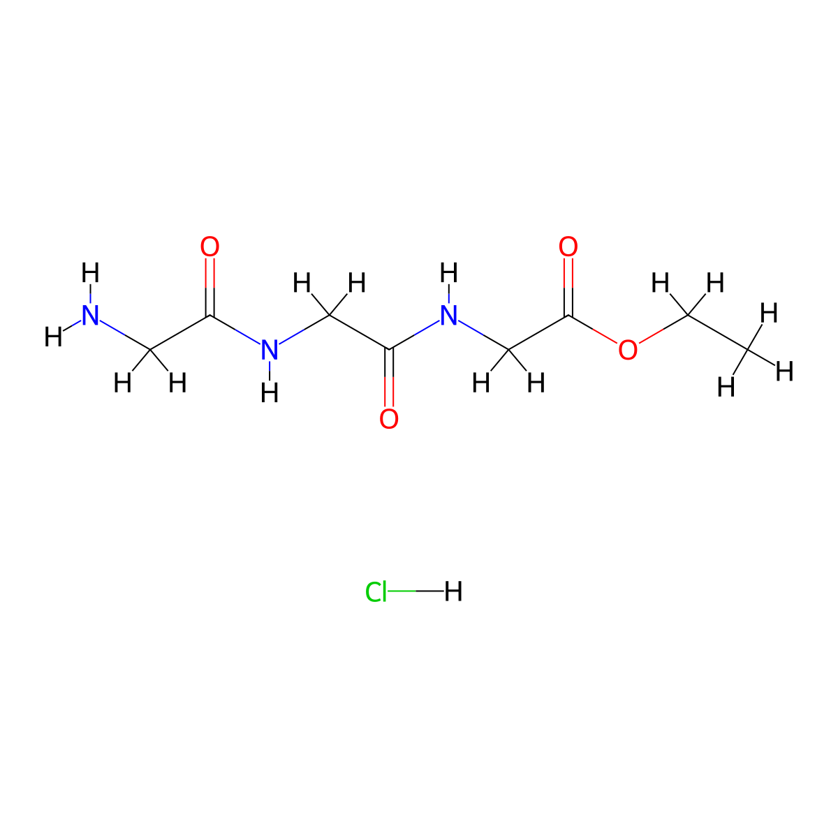 H-Gly-Gly-Gly-OEt.HCl molecular structure, CAS 16194-06-2