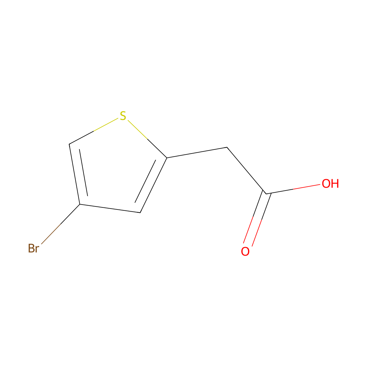 2-(4-Bromothiophen-2-yl)acetic acid molecular structure, CAS 161942-89-8