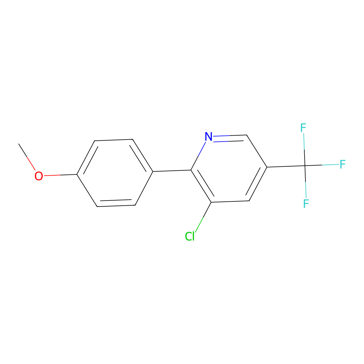 4-[3-Chloro-5-(trifluoromethyl)-2-pyridinyl]phenyl methyl ether molecular structure, CAS 161949-55-9