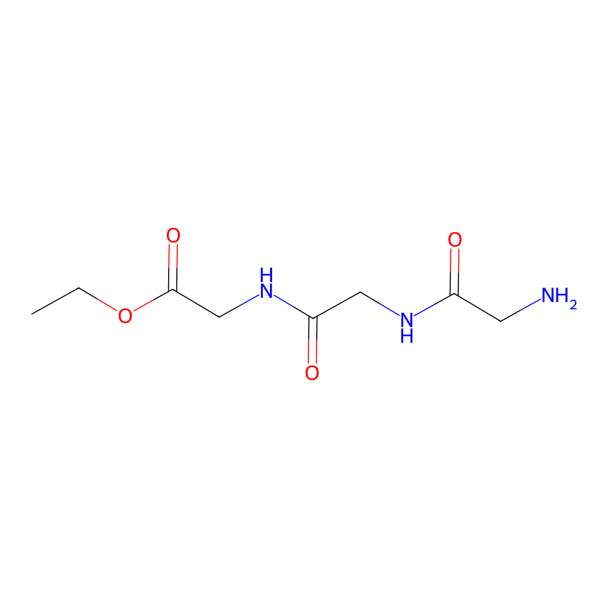 Ethyl 2-[2-(2-aminoacetamido)acetamido]acetate molecular structure, CAS 16195-08-7