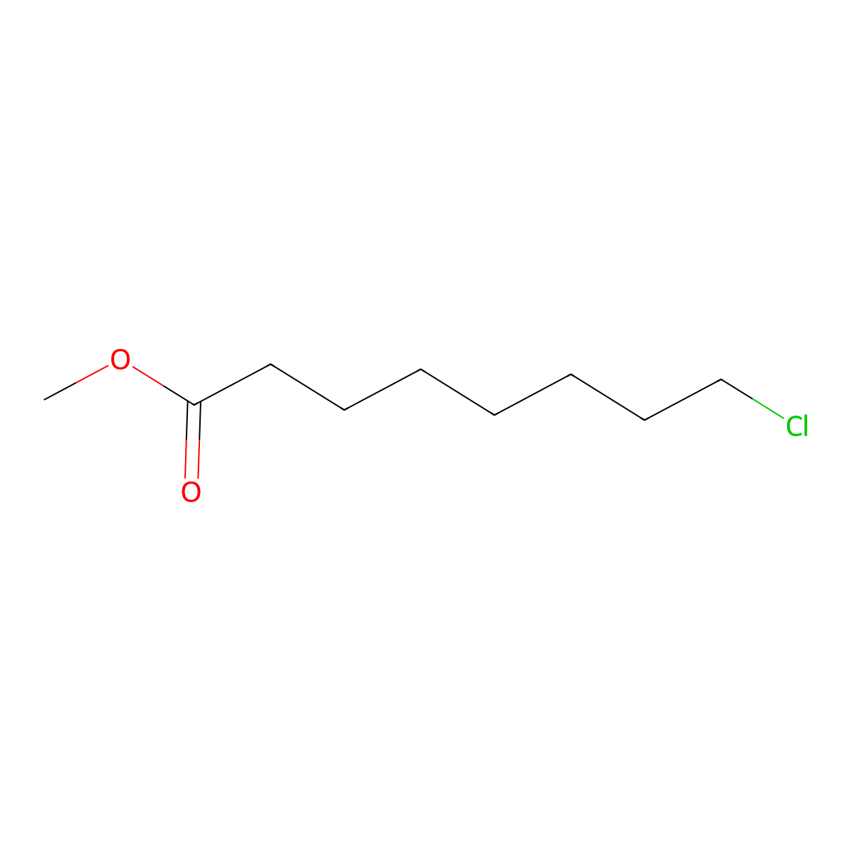 Methyl 8-chlorooctanoate molecular structure, CAS 16195-75-8