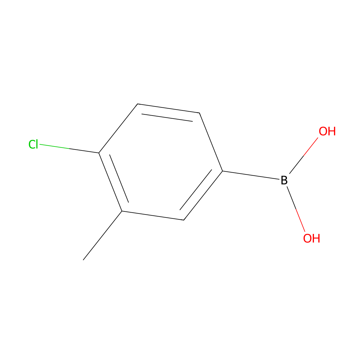 (4-Chloro-3-methylphenyl)boronic acid molecular structure, CAS 161950-10-3