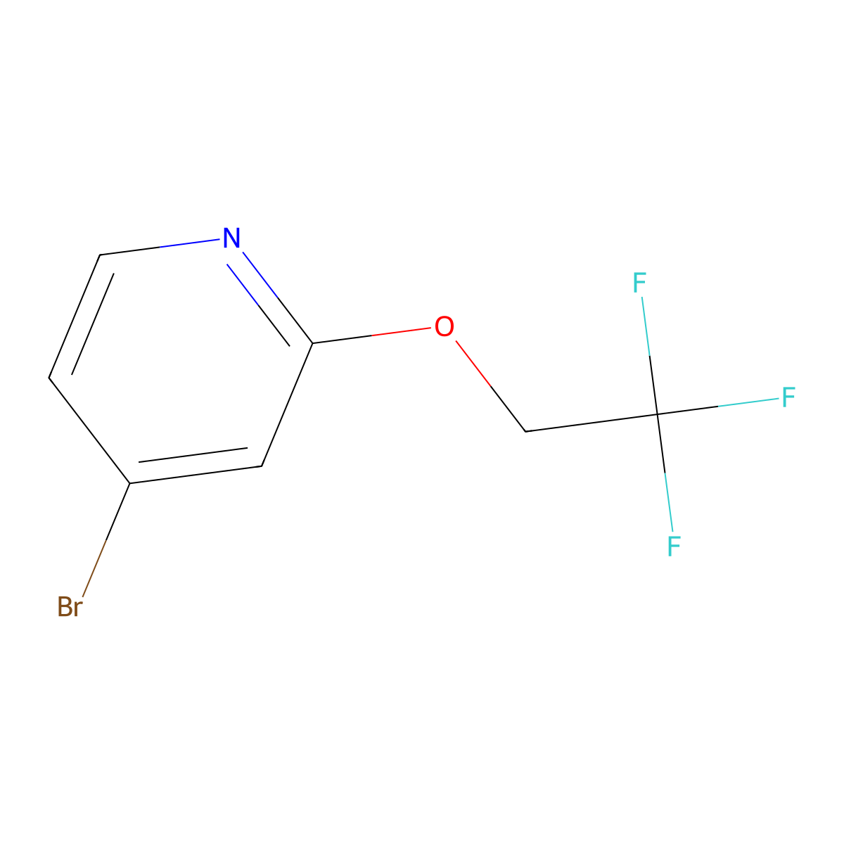 4-Bromo-2-(2,2,2-trifluoroethoxy)pyridine molecular structure, CAS 161952-62-1