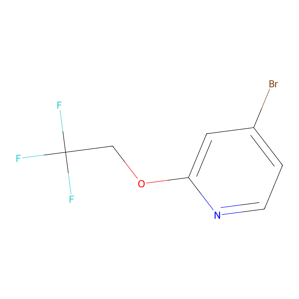 4-Bromo-2-(2,2,2-trifluoroethoxy)pyridine molecular structure, CAS 161952-62-1