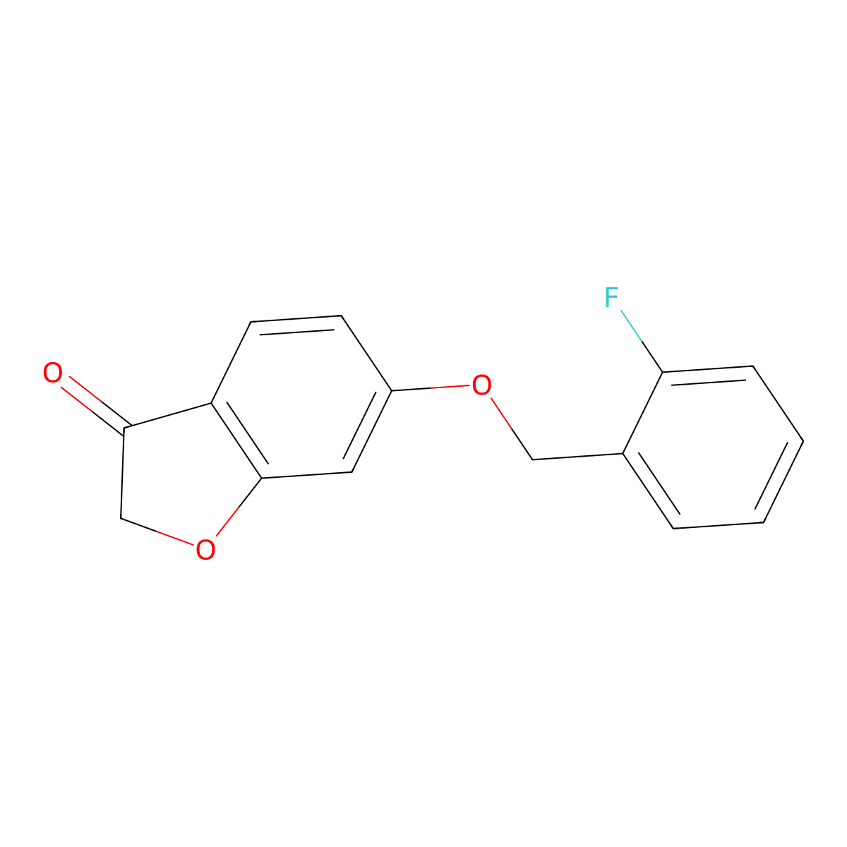 6-((2-fluorobenzyl)oxy)benzofuran-3(2H)-one molecular structure, CAS 161953-32-8