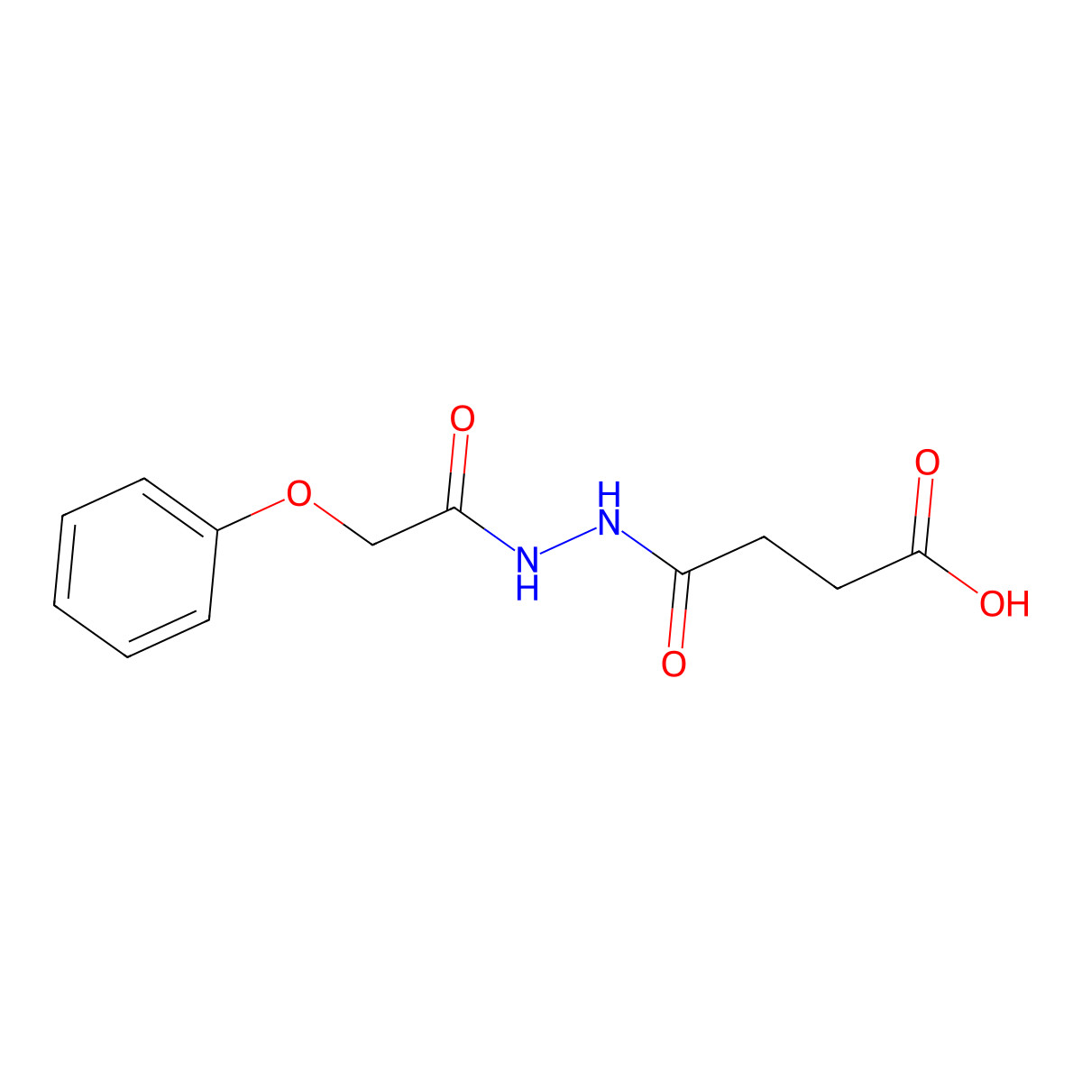 4-Oxo-4-[2-(phenoxyacetyl)hydrazinyl]butanoic acid molecular structure, CAS 161954-94-5