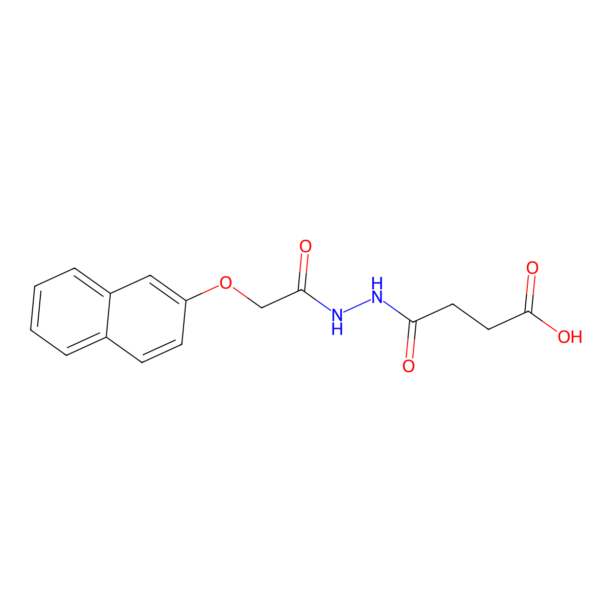 4-{2-[(2-Naphthyloxy)acetyl]hydrazino}-4-oxobutanoic acid molecular structure, CAS 161954-97-8