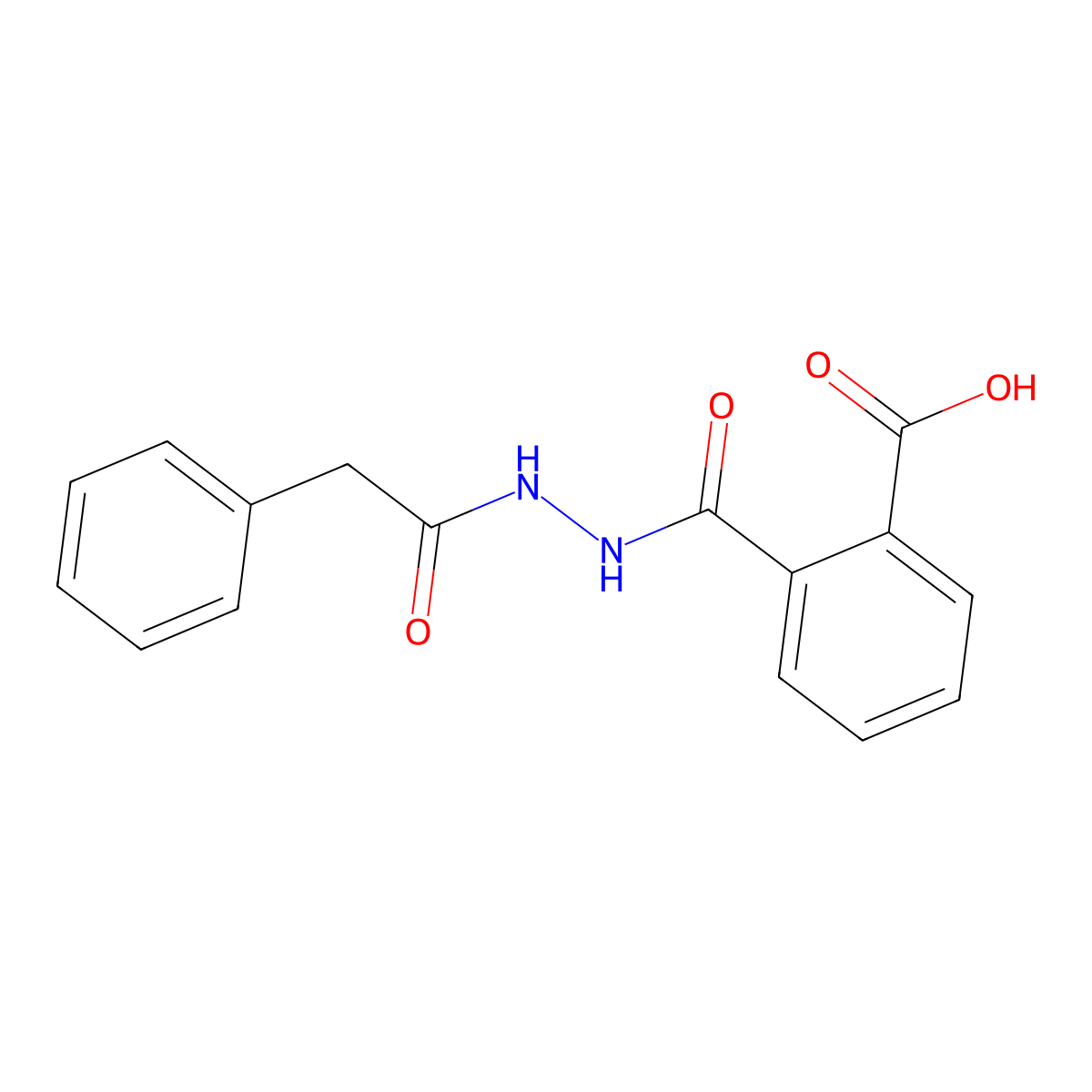 2-[[(2-Phenylacetyl)amino]carbamoyl]benzoic acid molecular structure, CAS 161954-98-9