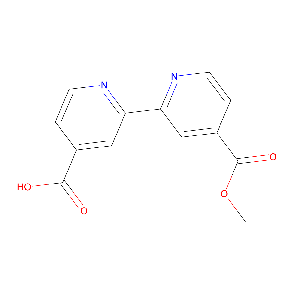 4'-(Methoxycarbonyl)-[2,2'-bipyridine]-4-carboxylic acid molecular structure, CAS 161955-60-8