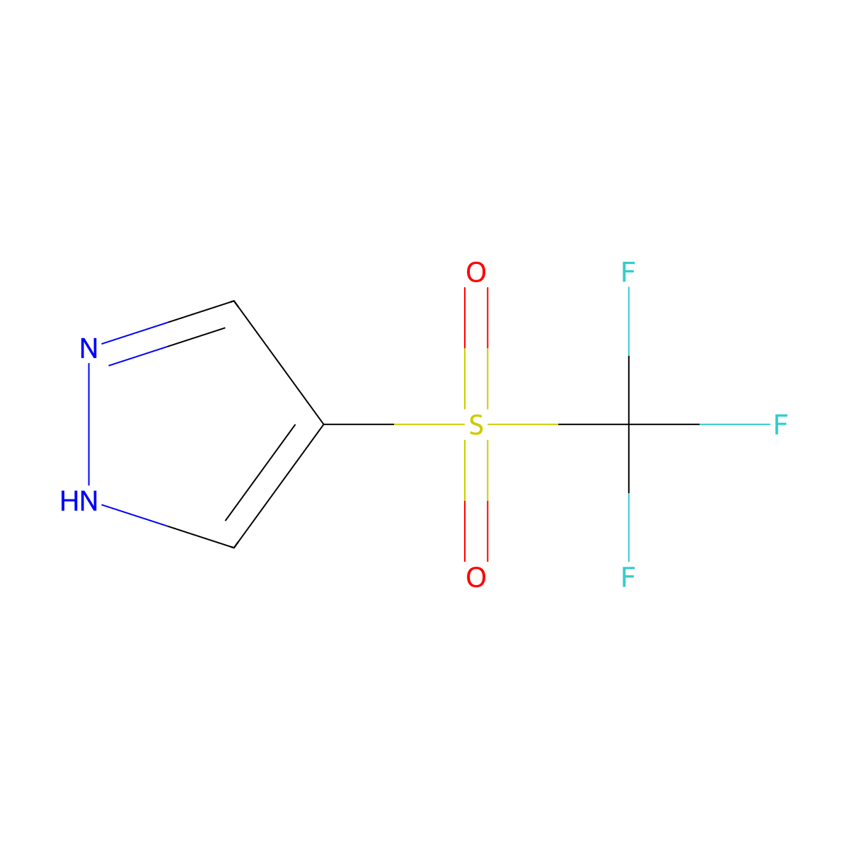4-trifluoromethanesulfonyl-1H-pyrazole molecular structure, CAS 161957-48-8