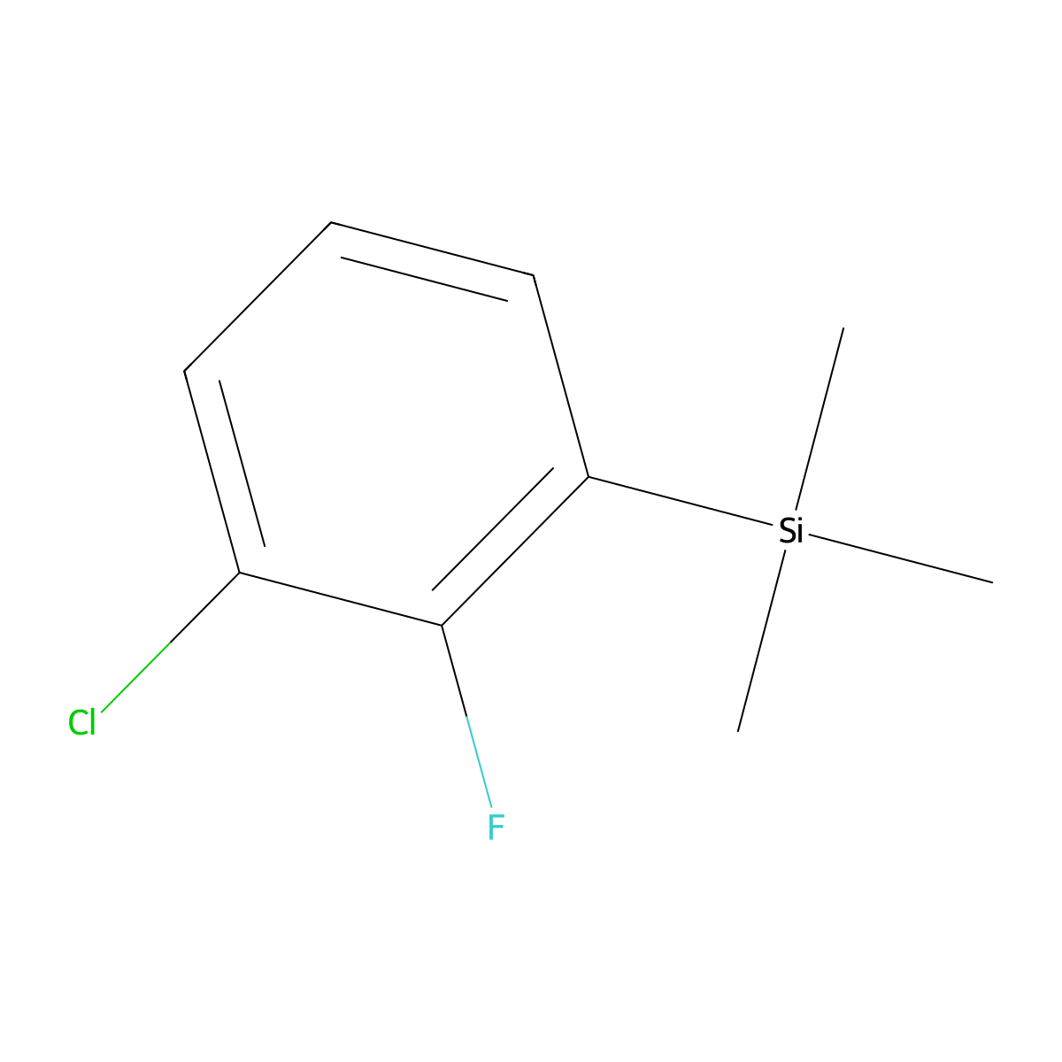 (3-Chloro-2-fluorophenyl)trimethylsilane molecular structure, CAS 161957-52-4
