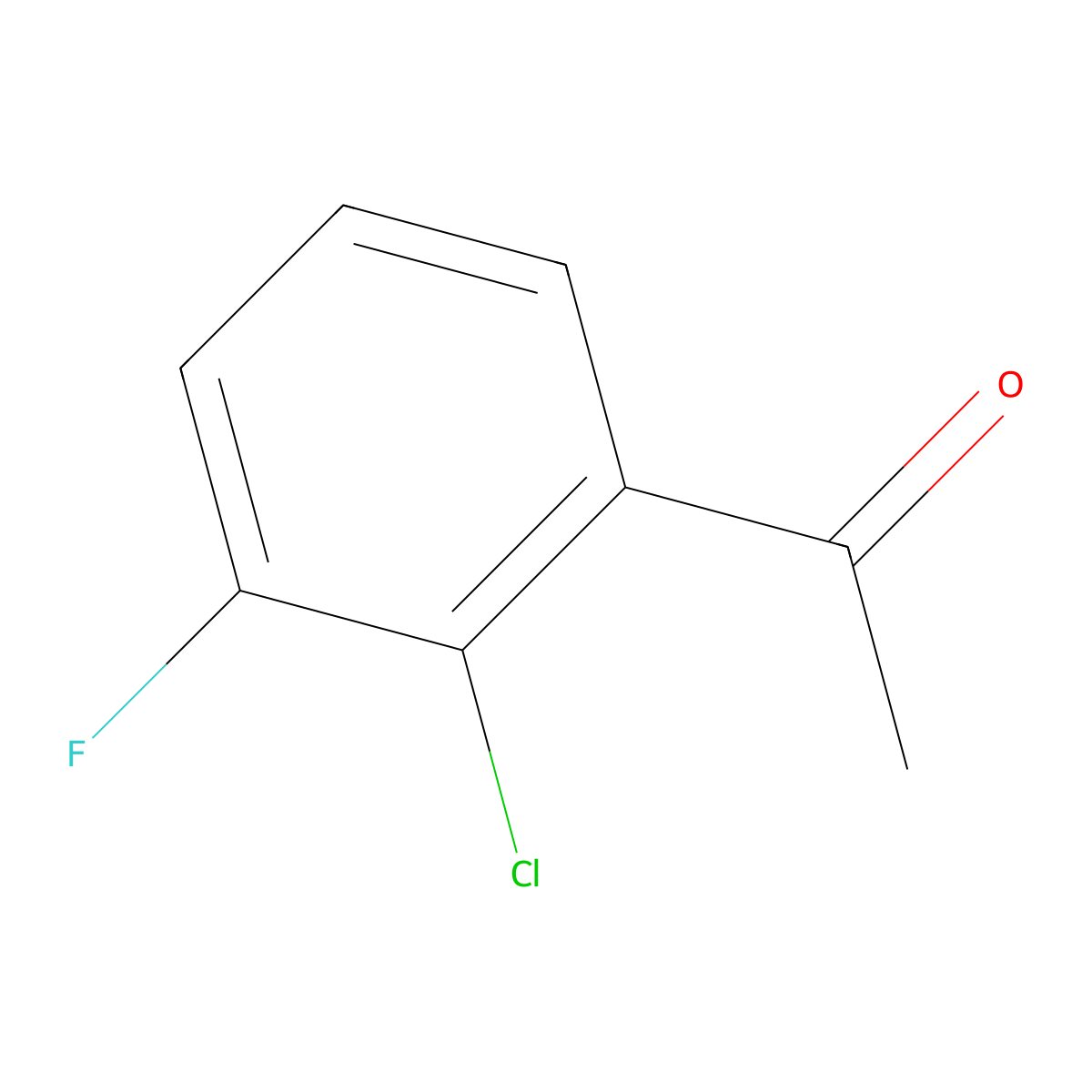 1-(2-Chloro-3-fluorophenyl)ethanone molecular structure, CAS 161957-57-9